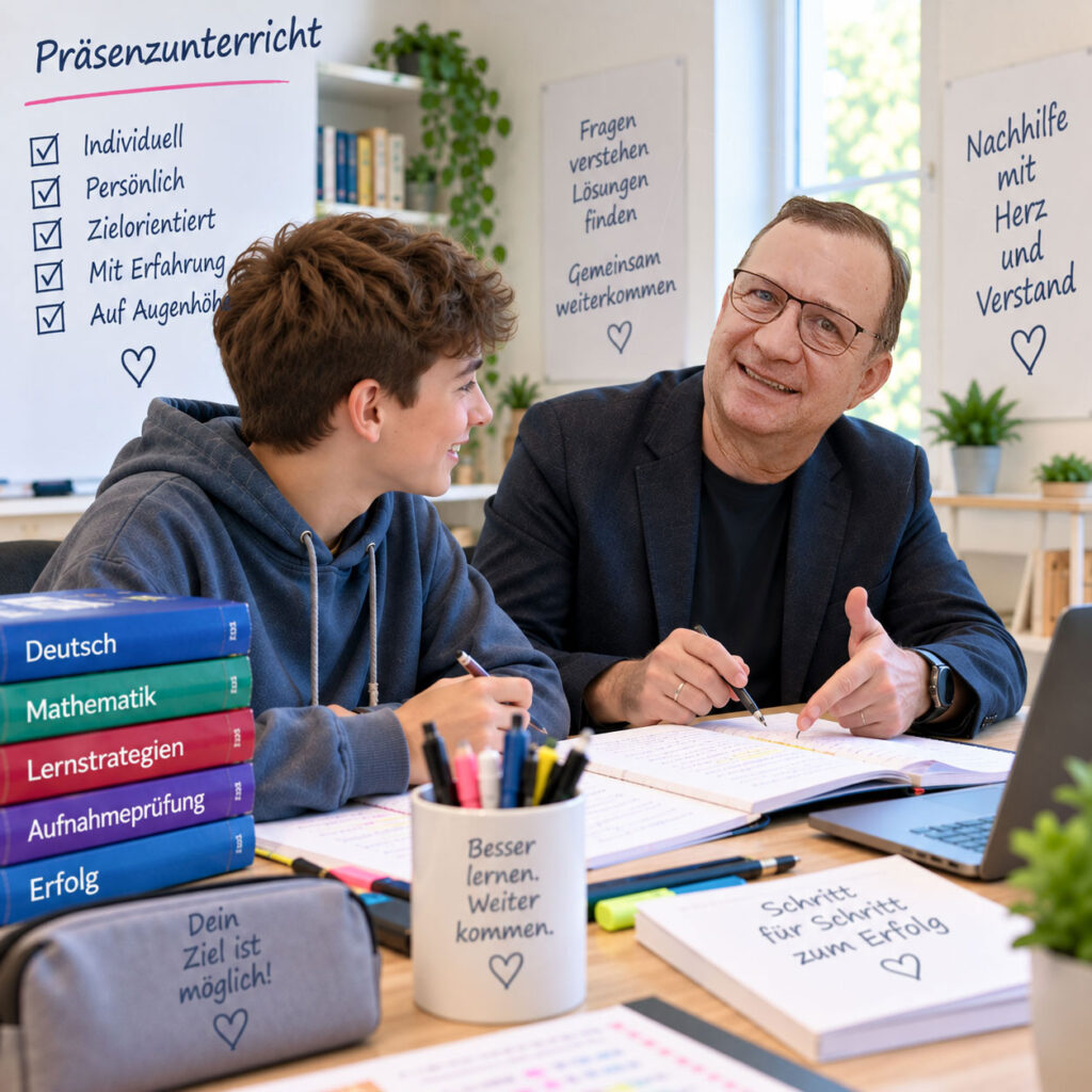 Stefan Knorr beim persönlichen Präsenzunterricht mit einem Schüler